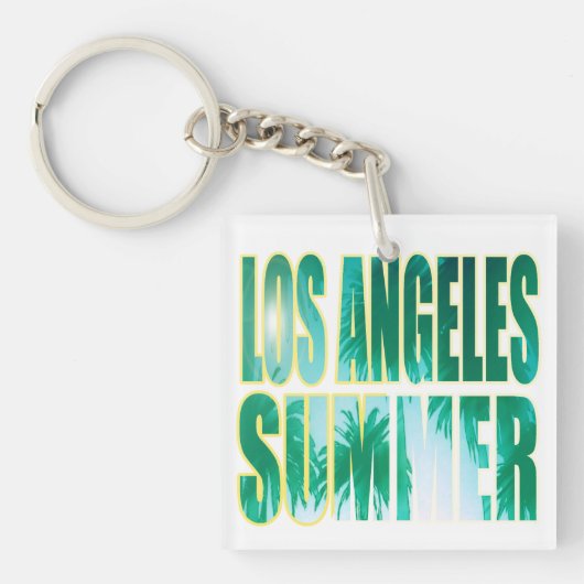 sleutelhanger "Los Angeles Summer Letter Green" (voorkant)