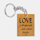 Sleutelhanger Love And A Good Dentist (Voorkant Links)