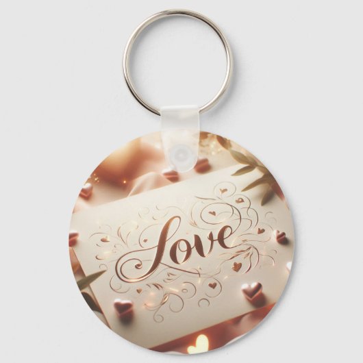 Sleutelhanger LOVE elegante vormgeving (Achterkant)