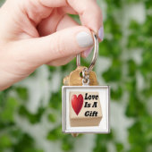 Sleutelhanger Love is een cadeau (Hand)