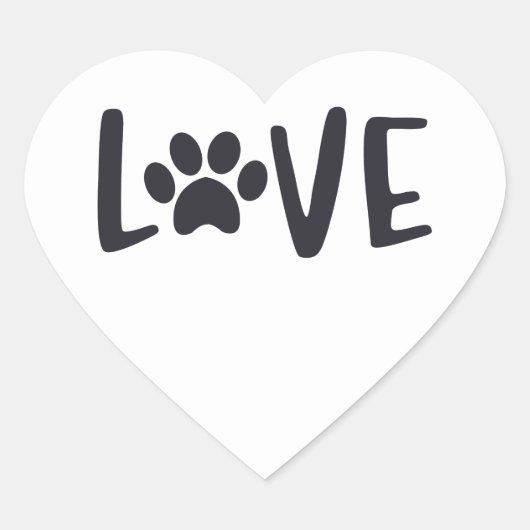 SLEUTELHANGER LOVE Paw Hart Sticker (Voorkant)