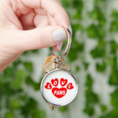Sleutelhanger Love Paws Hearts Red (Hand)