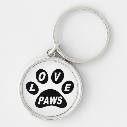 Sleutelhanger Love Paws on Paws Black (Voorkant)