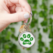 Sleutelhanger Love Paws on Paws Green (Hand)