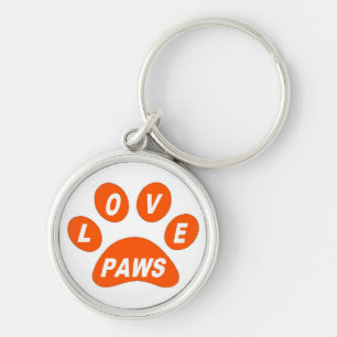 Sleutelhanger Love Paws on Paws Oranje