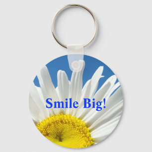 Sleutelhanger Madeliefjes Lach Breed! Witte Madeli