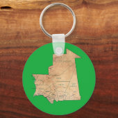 Sleutelhanger Mauritanië Kaart (Voorkant)