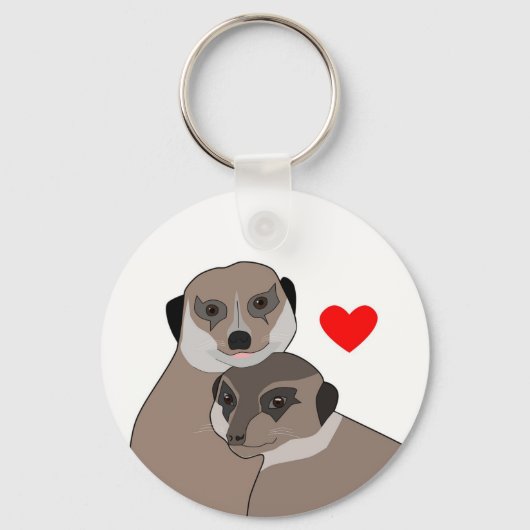 Sleutelhanger "Meerkats in Love" (Voorkant)