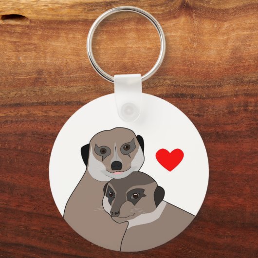 Sleutelhanger "Meerkats in Love" (Voorkant)