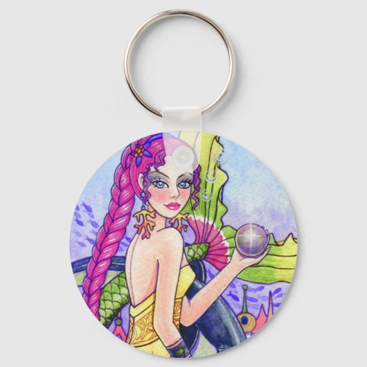 Sleutelhanger Mermaid Fairy Fantasy door Ann Howar (Voorkant)