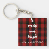 Sleutelhanger Merry and Bright Kerstmis (voorkant)