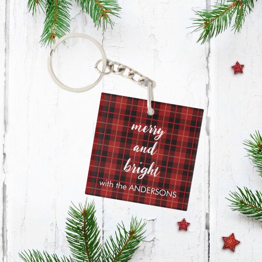 Sleutelhanger Merry and Bright Kerstmis