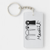 Sleutelhanger met Aangepaste Kattenpootjes en Naam (Voorkant)