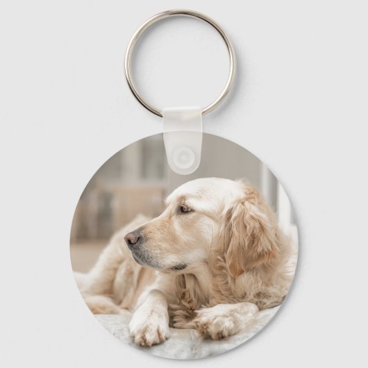 Sleutelhanger met afbeelding van Golden Retriever (Voorkant)
