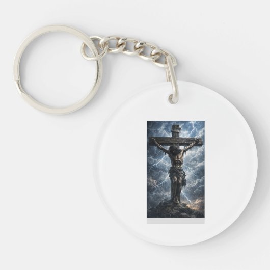 Sleutelhanger met afbeelding van Jezus Christus – (Voorkant)