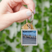 Sleutelhanger met afbeelding van vogels, zwarte zw (Hand)