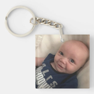 Sleutelhanger met babyfoto cadeau voor mama of oma