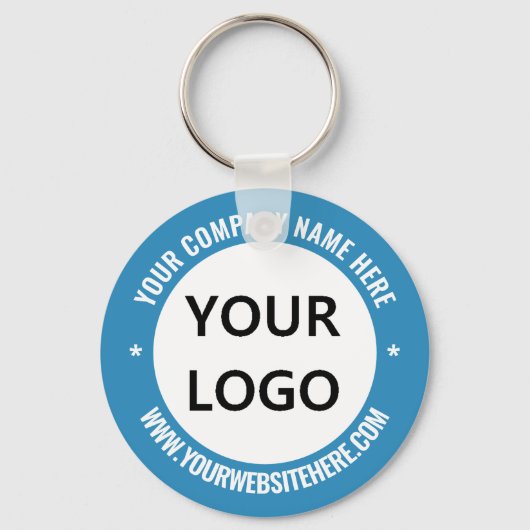 Sleutelhanger met bedrijfslogo naam website (Voorkant)