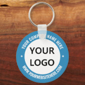 Sleutelhanger met bedrijfslogo naam website (Voorkant)