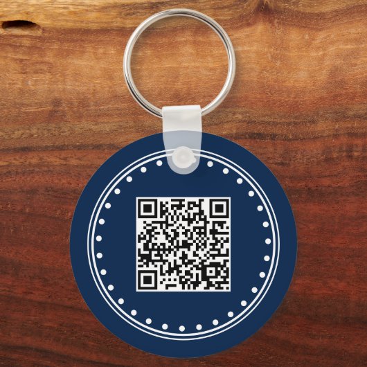 Sleutelhanger met bedrijfsmerk en QR-code logo (Achterkant)