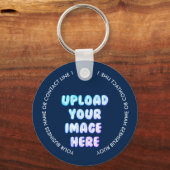 Sleutelhanger met bedrijfsmerk en QR-code logo (Voorkant)