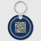 Sleutelhanger met bedrijfsmerk en QR-code logo (Achterkant)