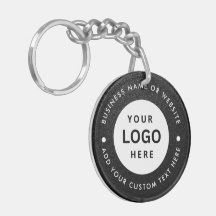 Sleutelhanger met bedrijfsnaam en logo
