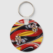 Sleutelhanger met Belgian Colors Design (Voorkant)