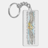 Sleutelhanger met bemoedigende scriptie (Voorkant Links)