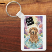Sleutelhanger met Beste Vriend Hond Golden Retriev (Voorkant)