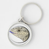 sleutelhanger met blauwe tong (Voorkant)