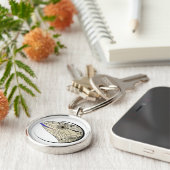 sleutelhanger met blauwe tong (Zijkant)