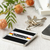 Sleutelhanger met cassettebandetiket (Zijkant)
