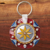 Sleutelhanger met Colombiaanse kleuren Design (Voorkant)
