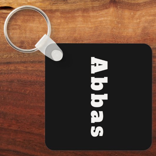 Sleutelhanger met de naam Abbas (Voorkant)