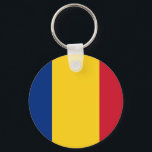 Sleutelhanger met de vlag van Roemenië<br><div class="desc">Sleutelhanger met de vlag van Roemenië.</div>