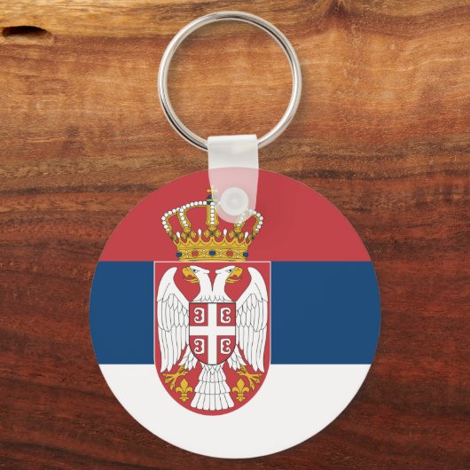 Sleutelhanger met de vlag van Servië (Voorkant)