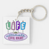 Sleutelhanger met een pro-life ontwerp. (Achterkant)