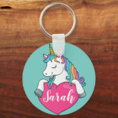 Sleutelhanger met eenhoorn met de naam van het mei (Voorkant)