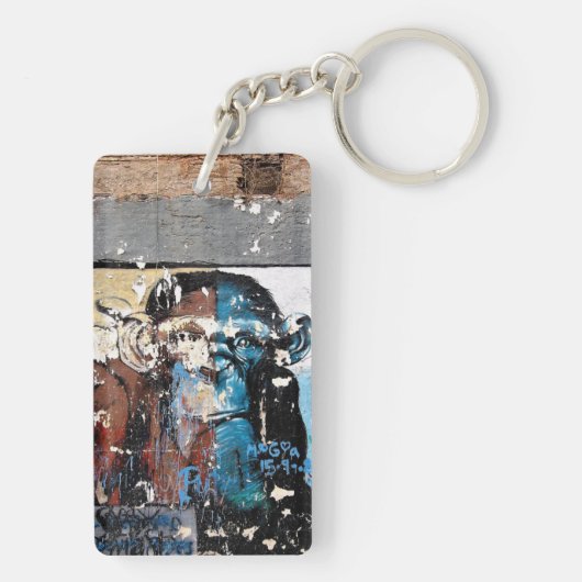 Sleutelhanger met eenzijdige rechthoek (dubbelzijd (achterkant)