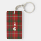 Sleutelhanger met eigen clan Bruce tartan Schotse (achterkant)