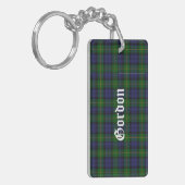 Sleutelhanger met eigen clan Gordon tartan geruite (Voorkant Links)