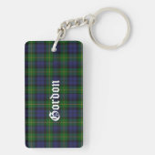 Sleutelhanger met eigen clan Gordon tartan geruite (achterkant)