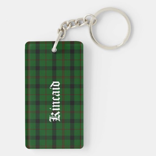 Sleutelhanger met eigen clan Kincaid-tartanruit (achterkant)