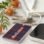 Sleutelhanger met eigen clan MacLachlan tartan pla (Voorkant Rechts)