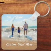 Sleutelhanger met eigen foto en tekst - Cadeau met (Achterkant)