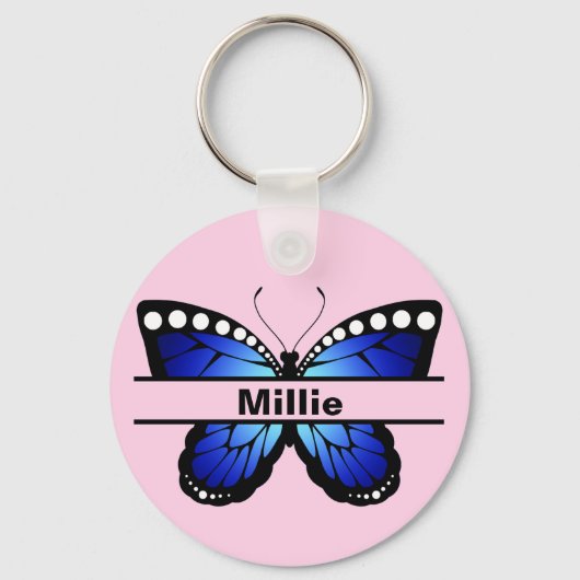 Sleutelhanger met eigen vlindernaam als cadeau voo (Voorkant)