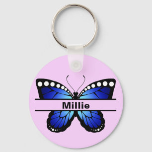 Sleutelhanger met eigen vlindernaam - Cadeau voor