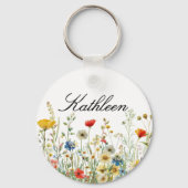 Sleutelhanger met eigen wilde bloemen voor Moeder  (Voorkant)