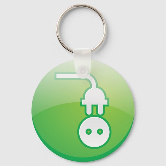 Sleutelhanger met elektrisch stopcontact symbool (Voorkant)